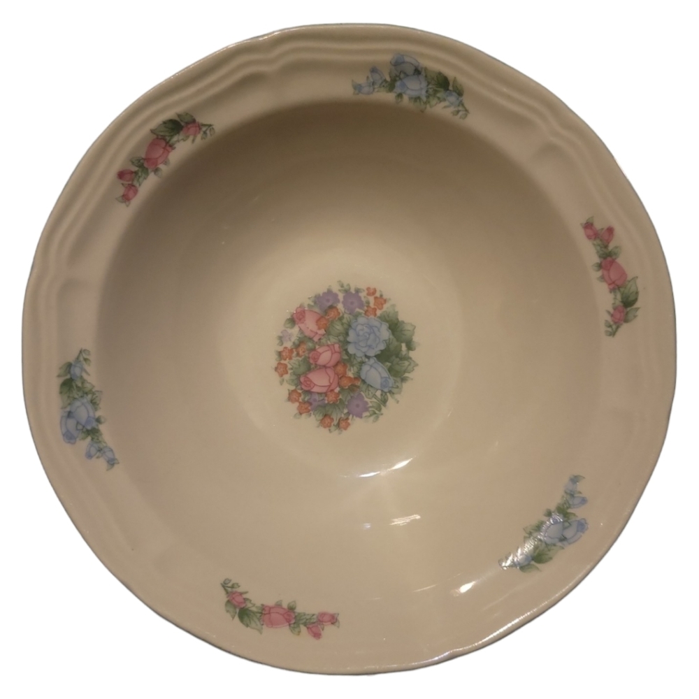 1 Vtg Corelle Corning Ware Spring Meadow Rimmed Soup Cereal Bowl Microwave Safe